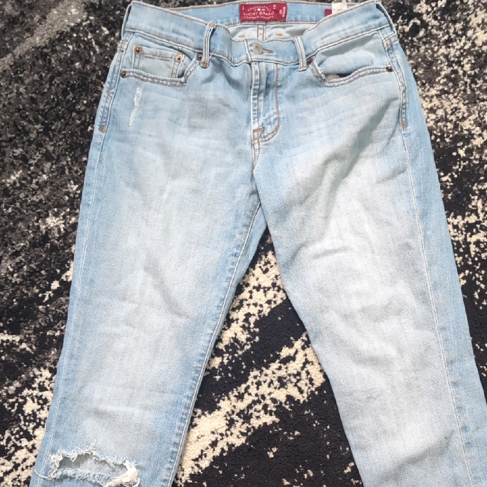 Lucky Brand Light Blue Distressed Women Jeans